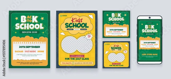 Obraz Kids School Template Layout