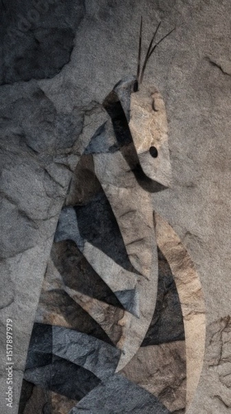 Fototapeta Abstract Insect Design on Stone Surface