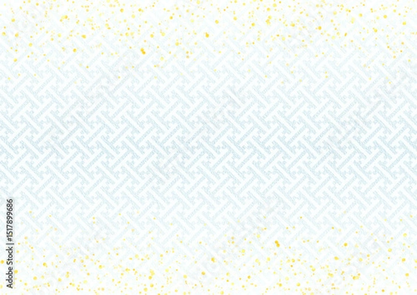 Fototapeta キラキラ×紗綾形(白藍)