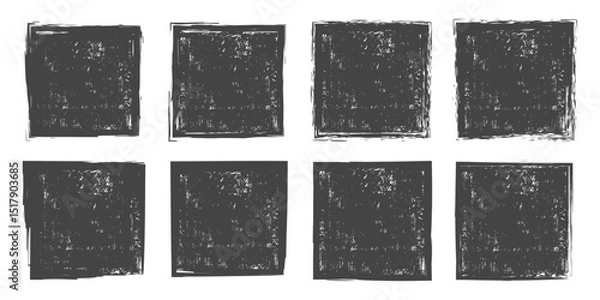 Fototapeta Textured black squares are arranged in a neat grid, creating a captivating abstract design that emphasizes simplicity and contrast in artistic expression.