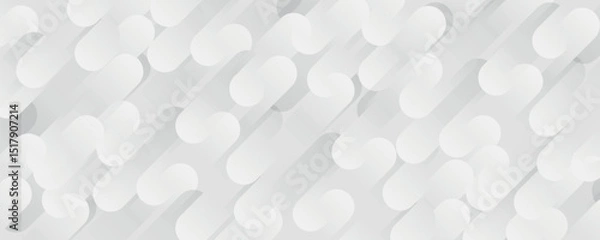 Fototapeta Abstract bright white background - Geometric round texture