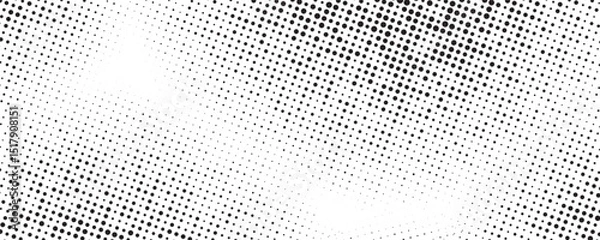 Fototapeta Half tone dots gradient background. Halftone faded gradient texture.