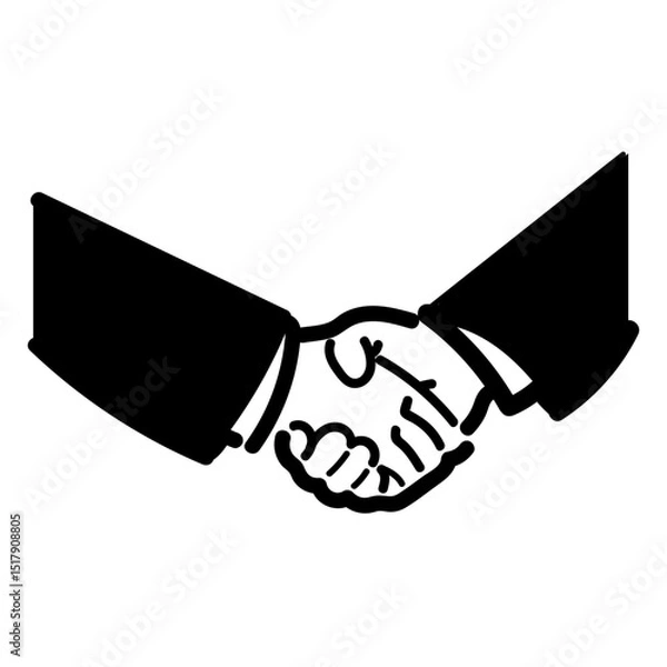 Fototapeta 手書き_握手_ベクター素材_02