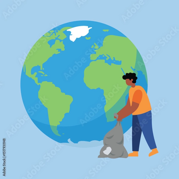 Obraz ILLUSTRATION OF CARING FOR THE EARTH AND THE ENVIRONMENT