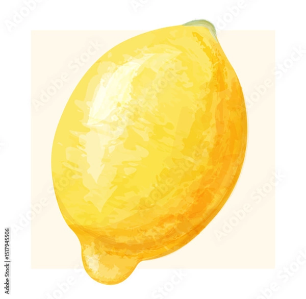 Obraz Vector image of lemons in watercolor style. Element for your design. Concept of growing fruits, making lemonade