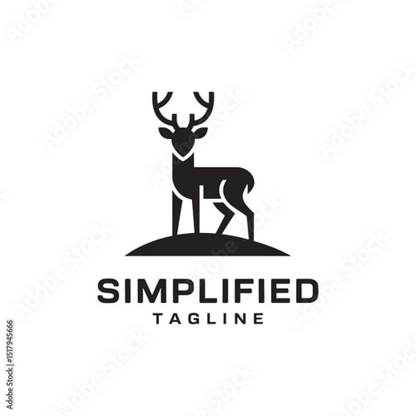 Fototapeta Deer Logo Design Vector, Unique and Professional Deer Logo Design.