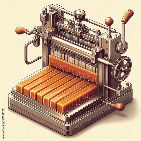 Fototapeta Caramel Cutting guillotine for firme