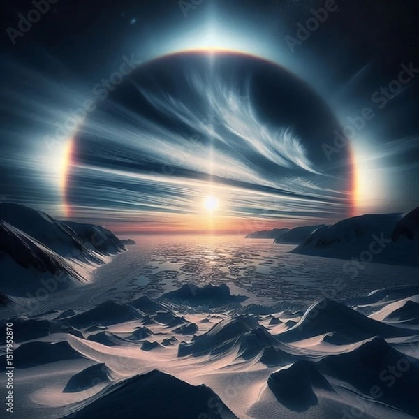 Fototapeta Circumhorizon arc sunlight through p