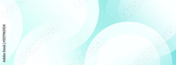 Fototapeta Banner background, green and white gradations, circle shape modern background, memphis, vector eps 10