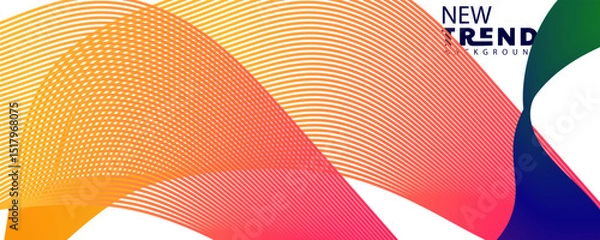 Fototapeta gradient color , wave line abstract background, Abstract Waving Line Particle Technology Background