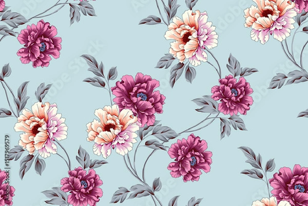 Obraz Flowers pattern allover pattern all over abstract pattern