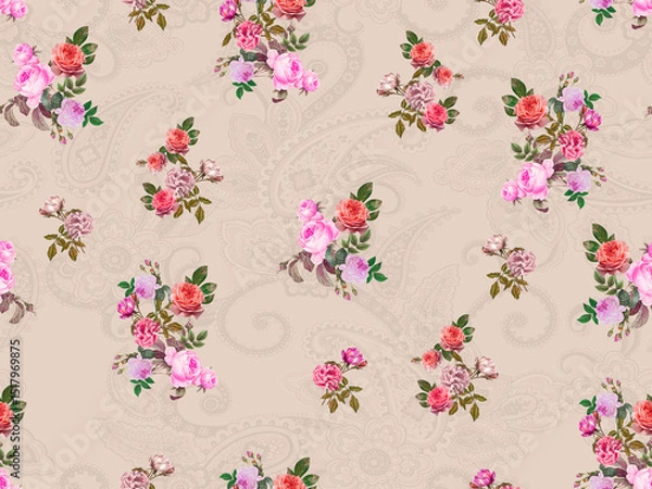 Obraz Flowers pattern allover pattern all over abstract pattern