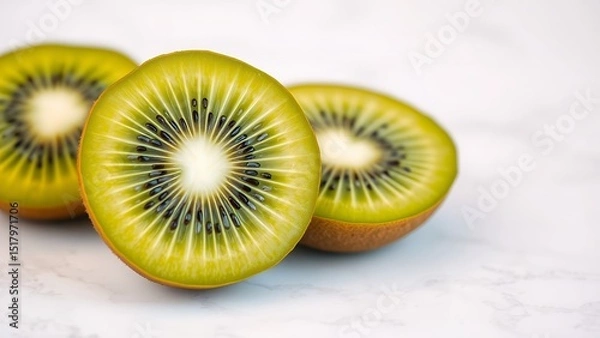 Obraz Vivid Kiwi Fruit on Display - Close Up