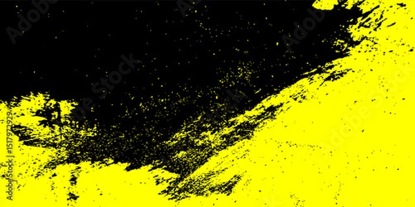Obraz Abstract Bright yellow Grunge Texture In Black Background