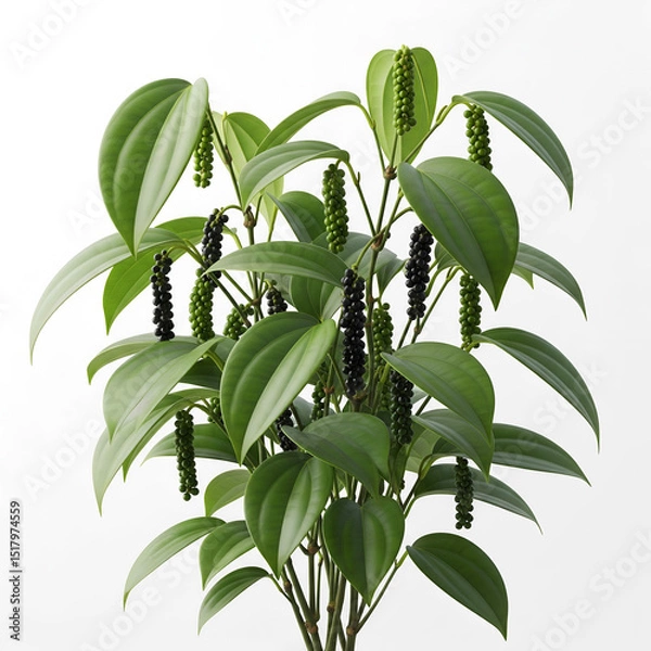 Obraz black pepper plant isolated background