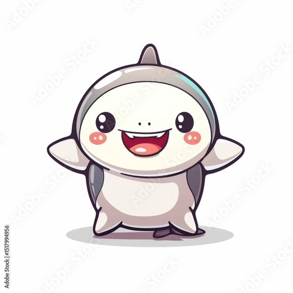Fototapeta Cartoon character of shark