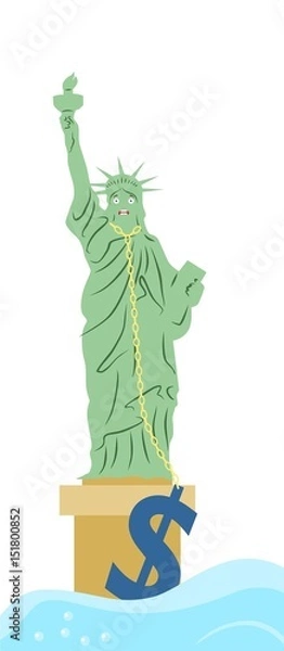 Obraz USA and dollar