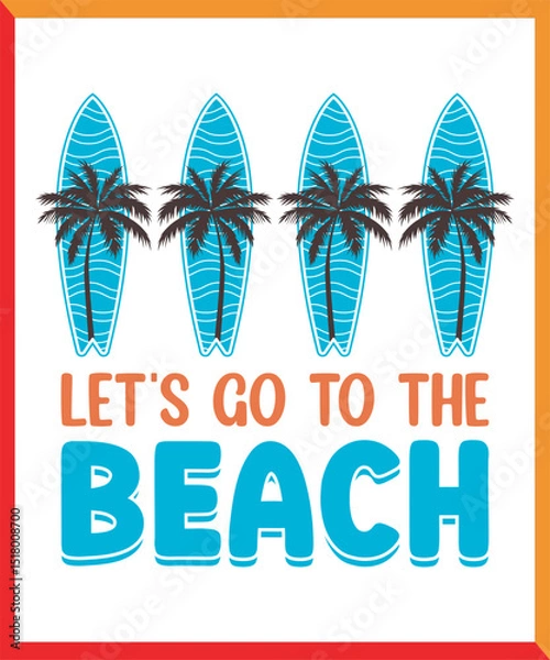 Fototapeta SURFING SUMMER VECTOR DESIGN, SURFING , VECTOR 