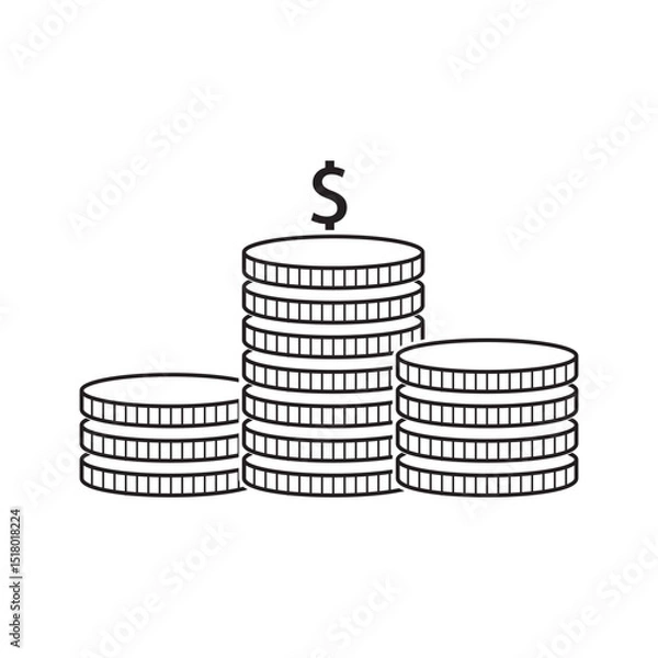 Obraz coin stack icon