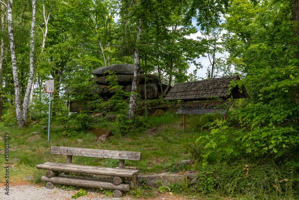 Fototapeta Impressionen vom Gipfel des Czorneboh in der Oberlausitz 4
