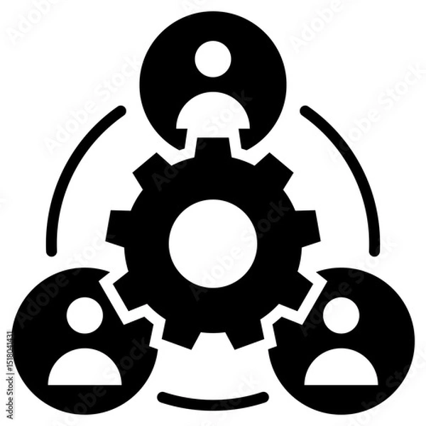 Obraz Collaboration Glyph Black Icon