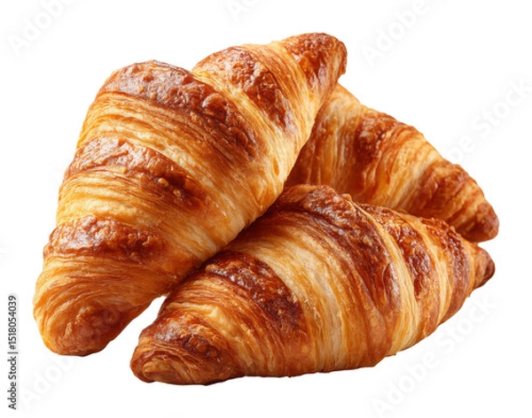 Fototapeta Baking fresh croissants at a cozy bakery gourmet pastry experience warm atmosphere culinary isolated on transparent background
