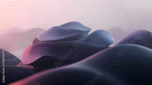 Obraz Abstract Geometric Landscape With Gradient Colors