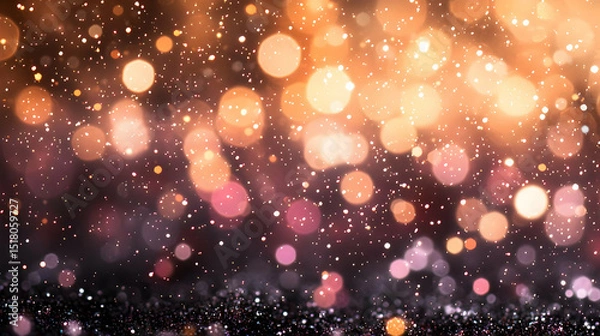 Obraz Abstract Bokeh Background With Glitter And Warm Colors