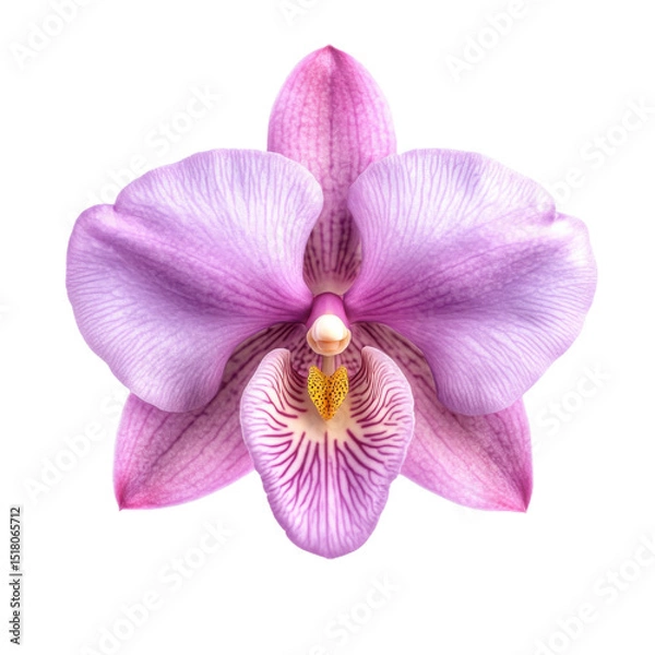 Fototapeta Sharp precise topview orchid in 8K photorealistic quality