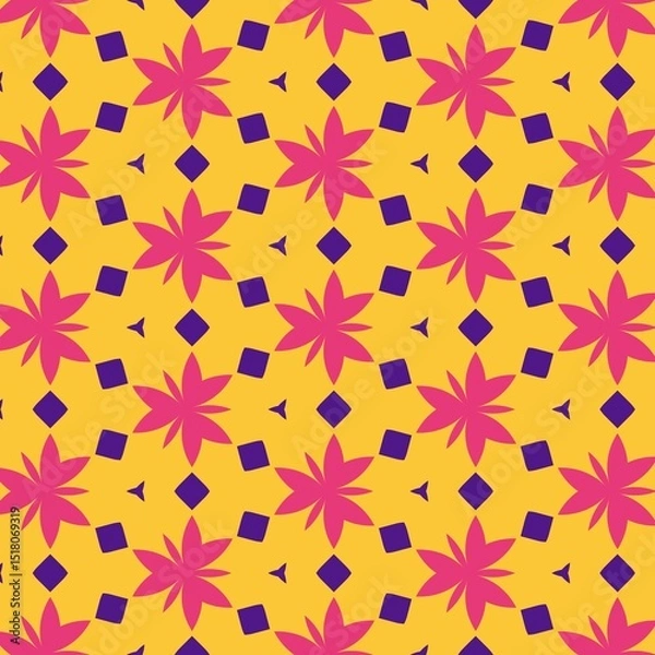 Obraz Non-Tile Bold Floral Geometry