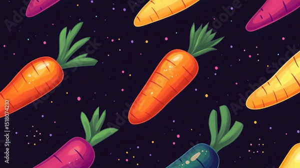 Fototapeta Vector graphic of a carrot icon, perfect for food-related designs.


