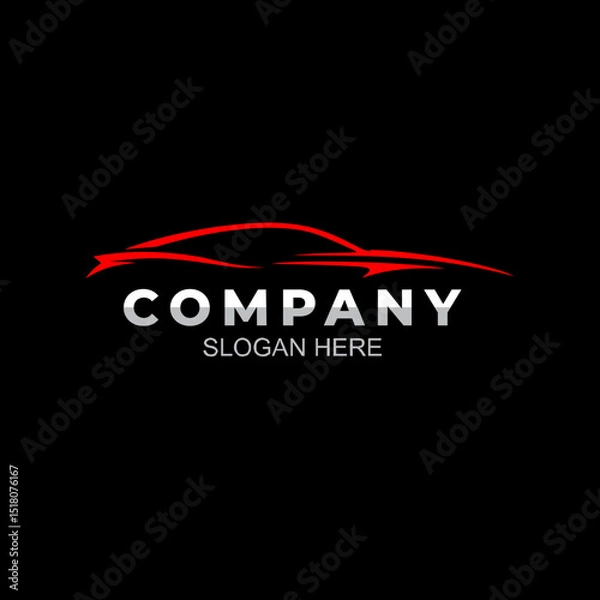 Obraz Modern car logo in vector style. Suitable for automotive, car rental, detailing, tuning, and repair branding projects.
