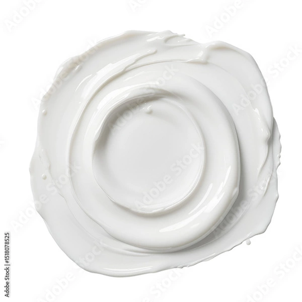 Fototapeta cream smears realistic white cosmetic gel creamy toothpaste blobs isolated on transparent background