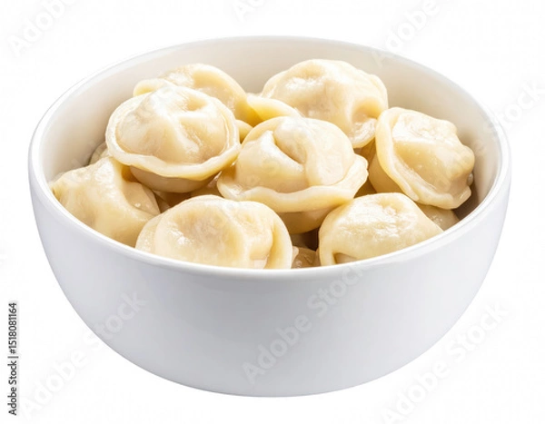 Fototapeta Isolated bowl of sweet dumplings on transparent background showcasing their soft texture and delicious appearance for culinary delights, Transparent background PNG