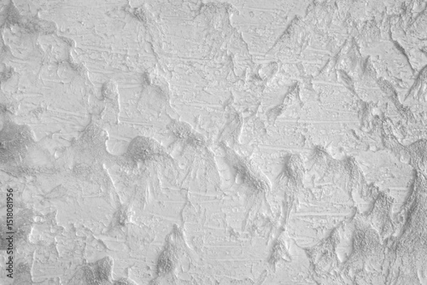 Fototapeta White Plaster Wall Texture with Rough Surface Pattern, surface texture with abstract patterns. Ideal as a background or texture overlay in design concept, or for architectural and construction