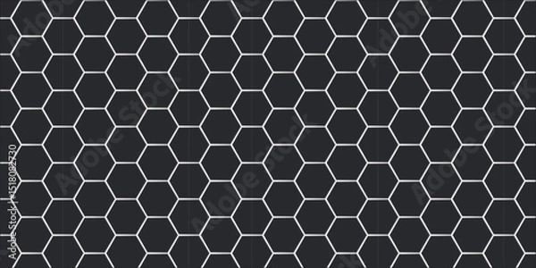 Fototapeta Seamless geometric hexagon pattern resembling a honeycomb mosaic texture for abstract tile design or wallpaper backdrop
