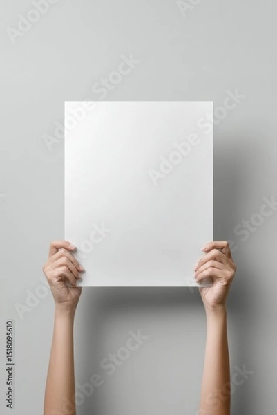 Fototapeta Minimalist Poster Mockup Showcasing Blank Space for Creative Designs, Ideal for Graphic Artwork, Event Promotions, and Typography Presentations in a Modern Setting