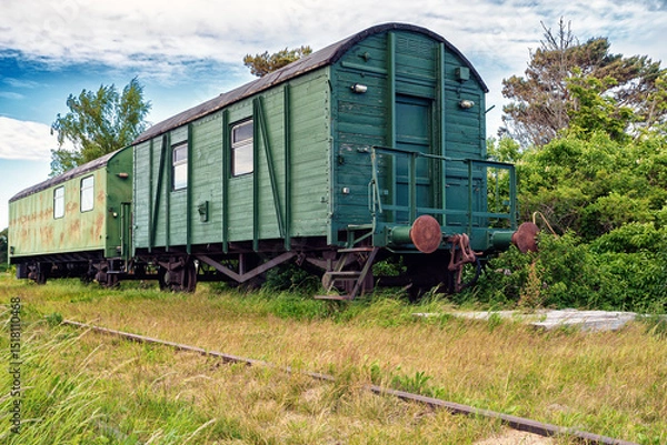 Obraz alte Eisenbahnwaggons