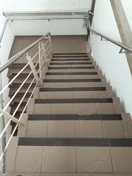 Fototapeta Staircase Symmetry: A Top-Down View of Urban Architecture