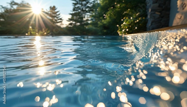 Obraz water pool summer closeup