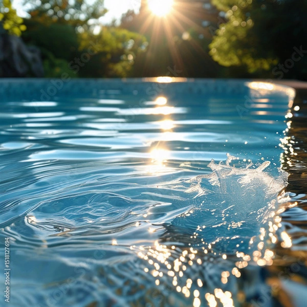 Obraz water pool summer closeup