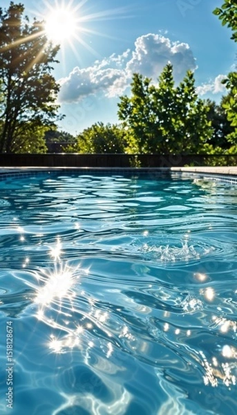 Obraz water pool summer closeup