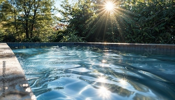 Obraz water pool summer closeup
