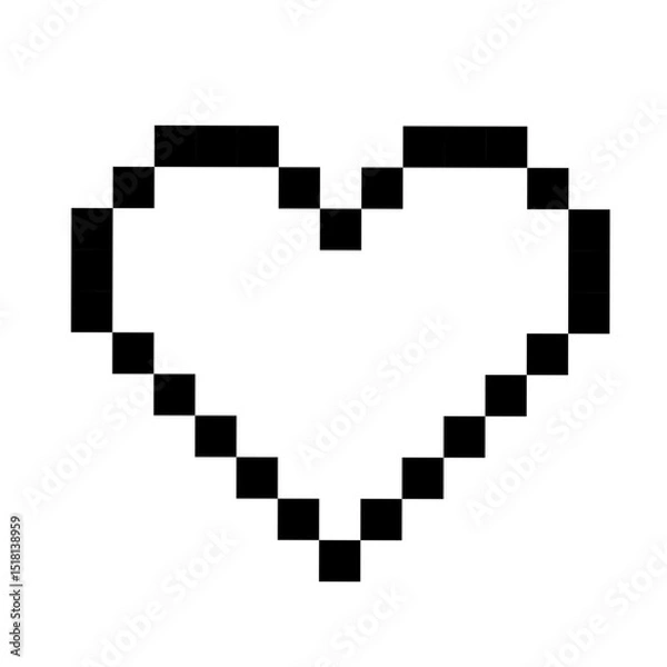Obraz pixel heart icon 