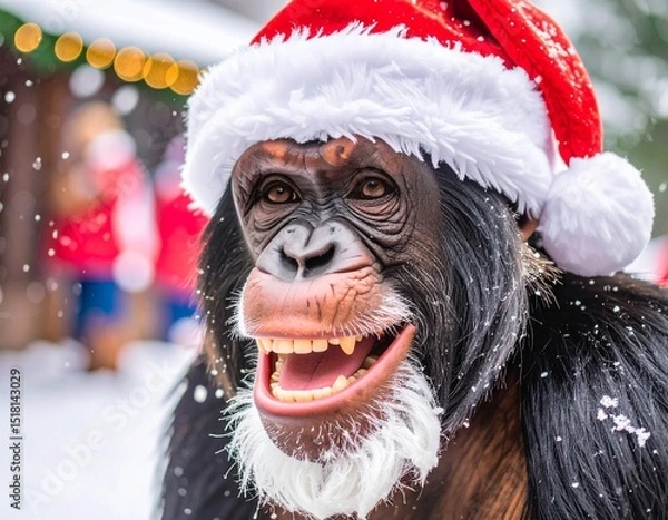 Obraz Christmas Chimp
