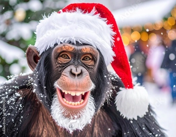 Obraz Christmas Chimp