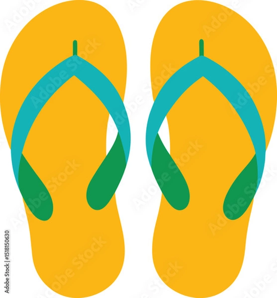 Obraz flip flops icon clipart vector on transparent background