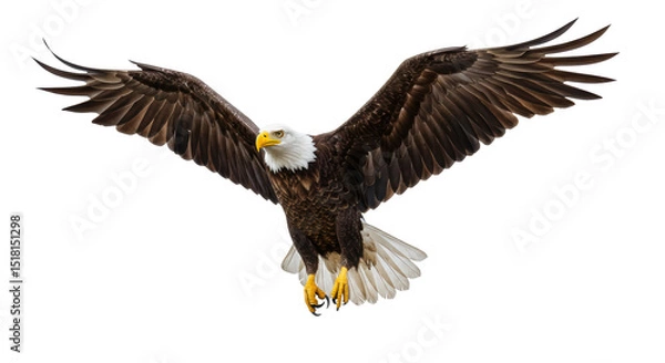 Fototapeta Isolated Bald Eagle