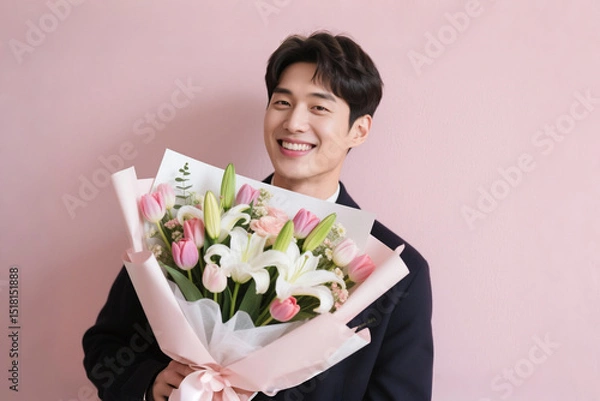 Obraz 꽃을 든 남자