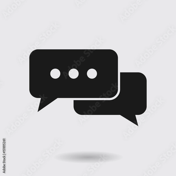 Fototapeta Icon of dialog vector illustration. Flat design style.